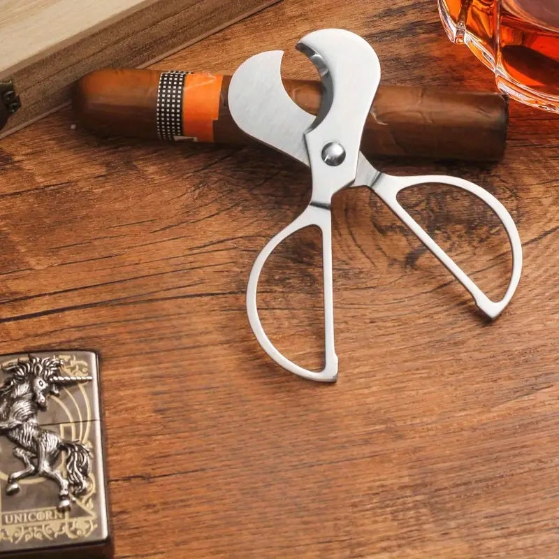 Stainless steel cigar cutter