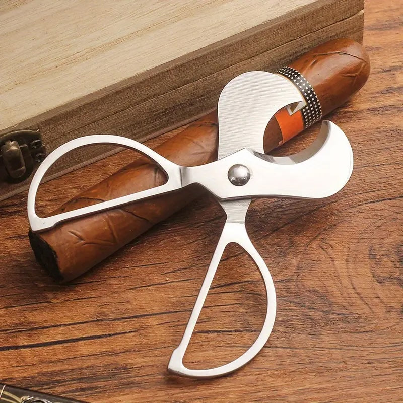 Stainless steel cigar cutter