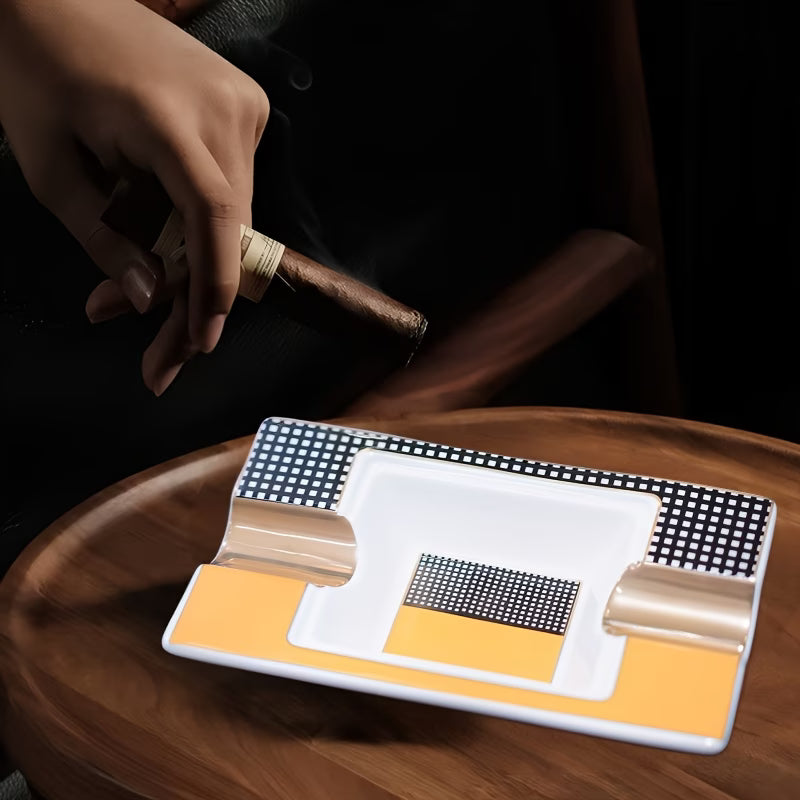 Ceramic Square Cigar Ashtray