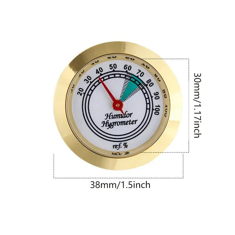 metal cigar humidor with thermometer