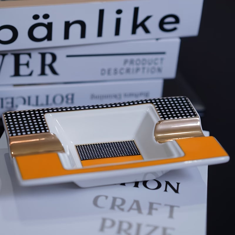 Ceramic Square Cigar Ashtray