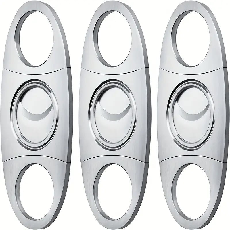 Stainless steel double-edged cigar cutter
