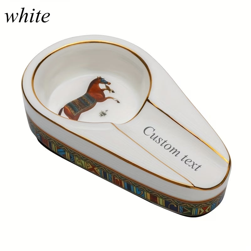 Classic ceramic cigar ashtray