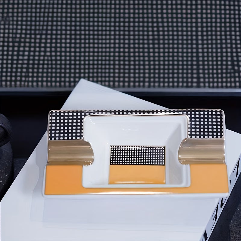 Ceramic Square Cigar Ashtray