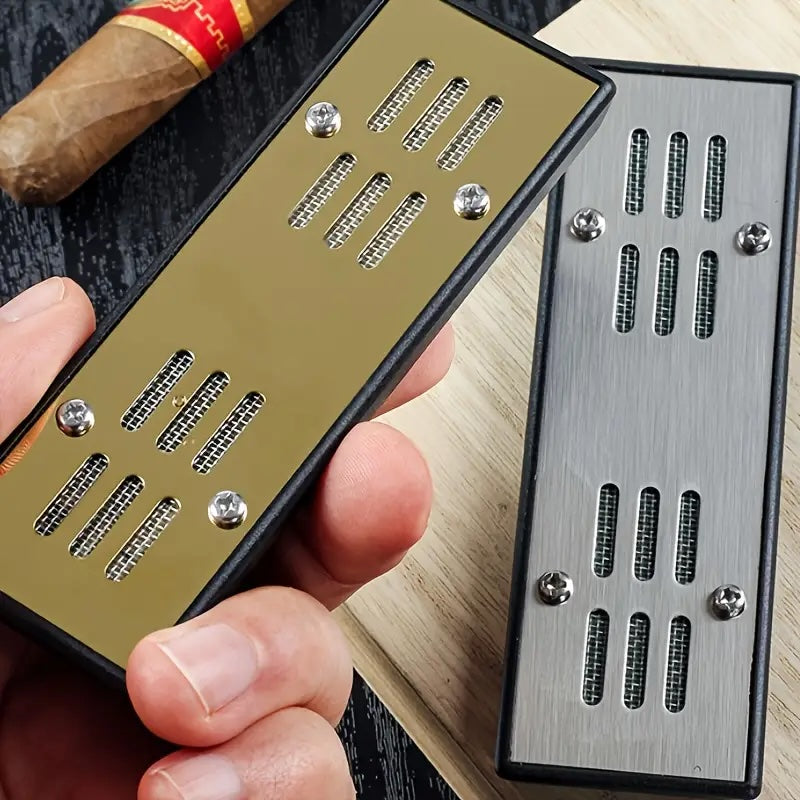 metal veneer cigar humidor