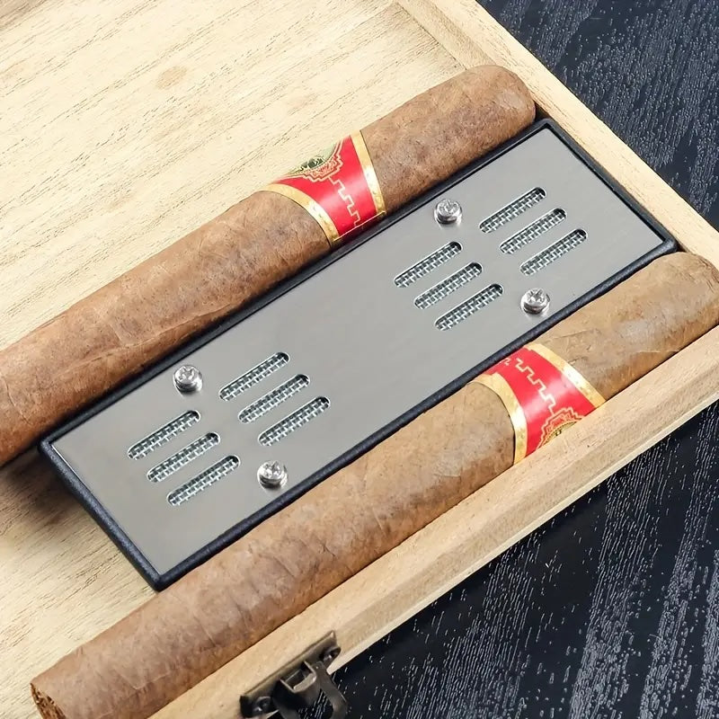 metal veneer cigar humidor